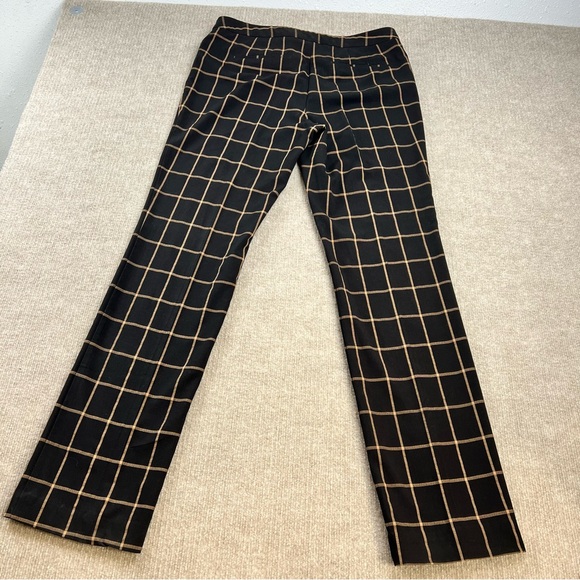 Worthington Modern Fit Plaid Dress Suit Pants Black And Tan Women’s Size 10 - Picture 2 of 9
